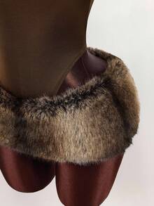 Amplova 女士纯色荷叶边吊带背心连体裤和蓬松迷你裙性感两件套 - 彩色 - 查看 6