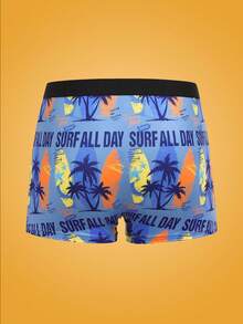 Notgurli Men's Tropical Print Casual Swim Trunks - Multicolor - View 8