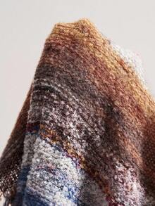 Bohemela Women's Casual Ombre Striped Fringe Hem Cardigan, Suitable For Autumn, Halloween, Christmas,Fall - Multicolor - View 8