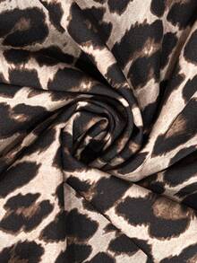 LanaWest 女士时尚豹纹长裙，适合春夏季度假海滩 - 彩色 - 查看 3