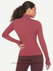 GLOWMODE FeatherFit™ Slim-It Streamline Performance Secure Pockets Zip Up Long Sleeve Jacket Low Impact Yoga Daily Fall