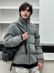 DAZY 青少年男童秋季棉服外套 - 藍色 - 查看 6