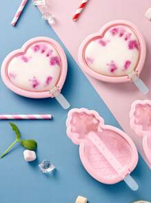 Joivida 1 molde de silicona para helados, molde DIY para paletas - Rosa - Ver 1