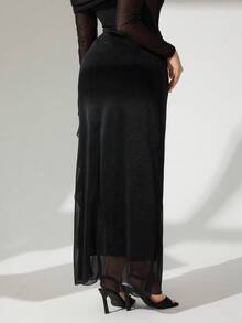 Modelyn Chân váy xếp ly thời trang nữ, kiểu dáng gợi cảm, thường ngày, thích hợp cho tiệc tùng. - màu đen - Xem 3