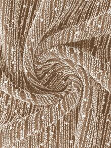 Rometta Shimmering Yellow Knitted Long Party Dress For Women With Bodycon Fit And Zipper Detail Gold Glitter Gown Gold Maxi Dress Sparkly Gold Dress Long Sleeve Glitter Dress Gold Formal Dress Fall Cloth For Women - Yellow - View 7