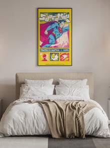SUPERMAN X SHEIN 装饰海报非常适合家庭、客厅、卧室、办公室、浴室、厨房装饰 - 无框，适合客厅、卧室和餐厅 - 彩色 - 查看 2