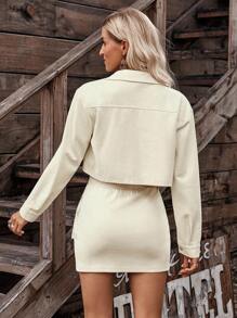 LanaWest A Two Pieces Autumn Set Of Fringes For A Lady's Western Vacation - Khaki - View 2