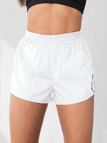 Easithlete 夏季二合一跑步舒适防走光瑜伽运动短裤女士运动短裤、健身短裤、骑行短裤舒适短裤 - 白色 - 查看 3