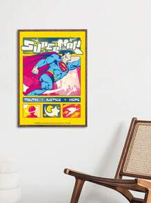 SUPERMAN X SHEIN 装饰海报非常适合家庭、客厅、卧室、办公室、浴室、厨房装饰 - 无框，适合客厅、卧室和餐厅 - 彩色 - 查看 4
