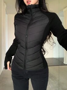 DAZY 女式立领修身夹棉大衣 冬季