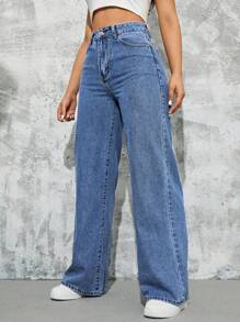 SHEIN ICON 女士口袋牛仔褲