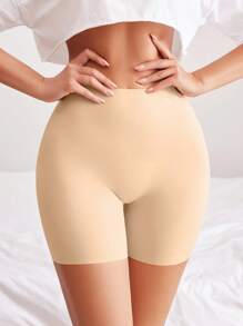 Women's Solid Color Seamless Everyday Panties (Hipster Briefs) - Apricot - View 3