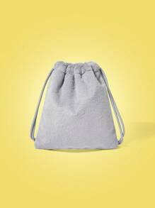 TOM & JERRY X SHEIN 女士卡通老鼠刺绣灰色手拿包 - 灰色 - 查看 5