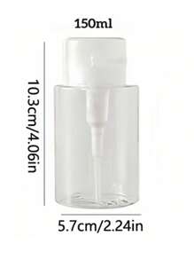 1pc Plastic Pump Dispenser Empty Bottle,Liquid Push Down Pump Dispenser Empty Bottle For Nail Polish Remover,Makeup Remover, Pumping Bottle Dispenser With Flip Top Cap,Travel Storage Bottle( 120mL-200mL) Christmas For Holiday Gift Giving
