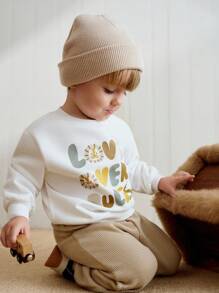 Cozy Pixies 2pcs Baby Boy Letter Graphic Knitted Soft Crew Neck Long Sleeve Hoodie And Drawstring Waist Ankle Length Pants Set Baby Casual Sets Cute Toddler Sets Neutral Baby Clothes Baby Set Autumn Winter Season Neutral Gender Baby Clothes Mocha Baby Clothes Neutral Baby Clothes Unisex Infant Boy Clothes Long Sleeve Baby Boy Pajama Bamboo Baby Boy Clothes Long Sleeve Fall - Multicolor - View 6