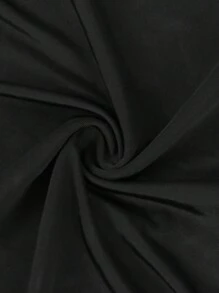 جمبسوت رجالية كاجوال بدون أكمام ذات لون سادة تشكيل الجسم - الأسود - مشاهدة 3