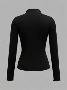 SHEIN EZwear 2 件休闲修身长袖 T 恤，条纹，适合秋冬季 - 彩色 - 查看 11