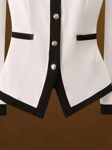 Franclia 女士优雅雅典风格常规夹克，春秋 - 彩色 - 查看 3