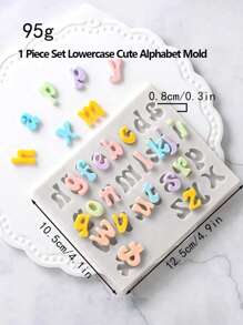 1 套/3 套 3D 字母数字硅胶软糖模具，大写小写卡通巧克力粘土烘焙工具、糖果模具、蛋糕装饰用品
