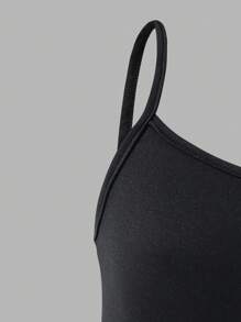 Sparklyn 3 件套 Tween Girl 黑色细肩带，柔软面料，简约时尚风格，适合外套或分层穿着，适合日常场合，展现甜美优雅 - 黑色 - 查看 4