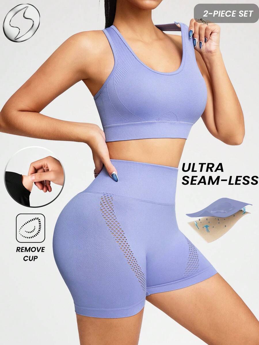 Innovista Seamless Workout Sets Sports High Support Quick Dry Daily Athleisure Yoga HIIT Training Office To Gym Tights Activewear Fall Clothes Bra UV Protection Legging Pants Comfort Movement Functional Mesh Breathable Tummy Control Compression Figure-Flattering Cardio Running Outdoor Exercise Healthy TT Viral IG Reel Ready FYP INSTA OOTD Purple Working Mom Fitness Utilitarian Chic, Ultra Seamless, Pastel Colors