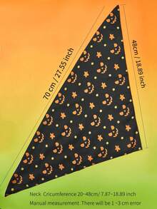 PETSIN Halloween Pet Bandana, Double-Sided Puppy Bibs, Pumpkin Print Cat & Dog Scarf - Multicolor - View 6