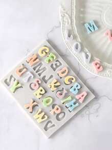 1 套/3 套 3D 字母数字硅胶软糖模具，大写小写卡通巧克力粘土烘焙工具、糖果模具、蛋糕装饰用品