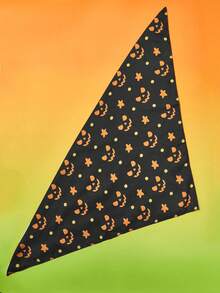 PETSIN Halloween Pet Bandana, Double-Sided Puppy Bibs, Pumpkin Print Cat & Dog Scarf - Multicolor - View 3
