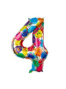 1pc Number Shape Aluminum Decorative Balloon, Creative For Party Decoration - Multicolor - View 7