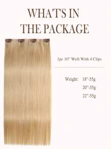 Seamless Clip Ins 丰盈接发 55克 1片 16号浅金色 100%高品质毛鳞片顺滑 Remy真人发 无痕PU夹式接发 - S16 - 查看 3