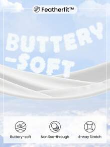GLOWMODE FeatherFit™長款無背運動背心，適用於低衝擊瑜珈日常穿著 - 白色 - 查看 5