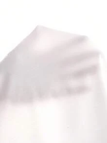 GlowEve 女士时尚休闲纯色不对称下摆无袖背心 - 白色 - 查看 5