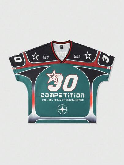 Prep Men's Patchwork Short Sleeve Sports T-Shirt, Athletic Jersey