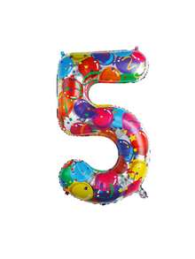 1pc Number Shape Aluminum Decorative Balloon, Creative For Party Decoration - Multicolor - View 8