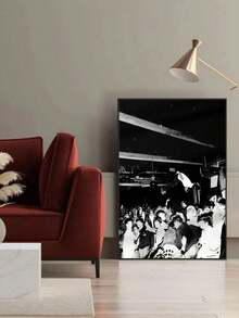 1 件专辑封面海报、帆布印刷海报、说唱歌手海报、时尚墙面艺术、音乐迷收藏、墙面艺术、现代墙面装饰、卧室客厅浴室办公室家居装饰、无框架 - 黑色 - 查看 3