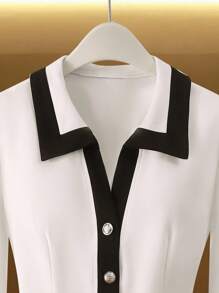 Franclia 女士优雅雅典风格常规夹克，春秋 - 彩色 - 查看 4