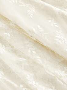 SHEIN MOD Váy satin thêu ren lãng mạn, thanh lịch, màu mơ cỡ lớn, viền bèo nhún và điểm nhấn nơ, thích hợp cho các buổi hẹn hò, tiệc tùng, ngày lễ, tiệc trà, sinh nhật, váy lễ Phục sinh cho nữ, váy dạ hội, quần áo mùa hè, trang phục nghỉ lễ cho nữ, váy dự tiệc cưới cho nữ, váy trang trọng cho nữ, váy tốt nghiệp, váy sinh nhật cho nữ - Màu be - Xem 8