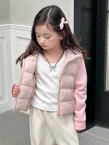 Dazy Kids 少女棉衣、秋季背心 - 粉色 - 查看 3