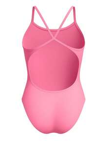 Nike Women's Solid Color Backless One-Piece Swimsuit - Pink - View 5