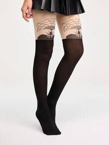 ROMWE Kawaii 1 双女士时尚性感透气透明连裤袜，适合所有季节 - 彩色 - 查看 5