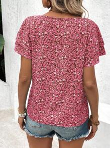EMERY ROSE Áo cánh tay raglan họa tiết hoa giản dị cho kỳ nghỉ - Nhiều màu - Xem 2