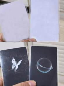 50pcs/100pcs Clear Card Cover, Simple And Portable Cardholder For Office Staff And Students Back To School Fall Decor,Christmas Decorations Halloween Decor Living Room Decor Wall Decor, Bedroom Curtains, Key Holder Storage Containers Storage Box - Clear - View 4