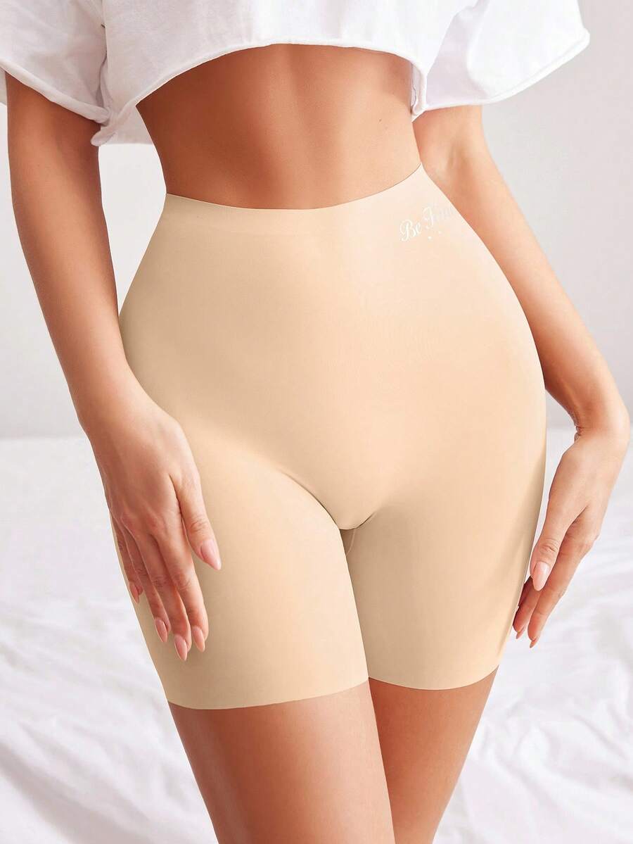 Women's Solid Color Seamless Everyday Panties (Hipster Briefs) - Apricot - View 1