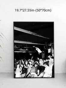 1 件专辑封面海报、帆布印刷海报、说唱歌手海报、时尚墙面艺术、音乐迷收藏、墙面艺术、现代墙面装饰、卧室客厅浴室办公室家居装饰、无框架 - 黑色 - 查看 13