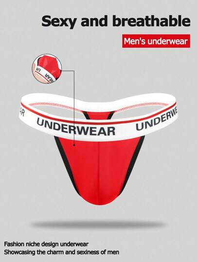 SHEIN 男士字母腰带装饰性感三角裤