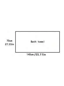 SHEIN Dark Purple Bath Towel Simple Plain Polyester Fiber Rectangular,Male And Female Household Adult Swimming Towel Is Soft And Quick-Drying Absorbent And Does Not Fade, Suitable For Bathroom, Hotel, Sports Travel, Swimming Pool, Vacation Party, Beach Home Bathroom Decor Summer Back To School For Beauty Salon Home Bathroom