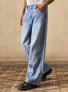 AKNOTIC Men's Woven Casual Loose Fit Solid Color Elastic Waist Straight Leg Pants