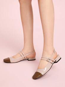 CUCCOO DOLLMOD Women's Fashion Black Mary Jane Simple Strap Flats, Suitable For Commuting, Dating, Party, Holiday - Pink - View 4