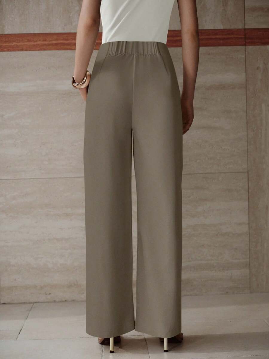 MOTF PREMIUM FOLD PLEATED SLANT POCKET PANTS