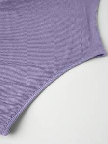 EURMUSE 2pcs/Set Summer Casual Solid Color Short Sleeve Jumpsuit - Lilac Purple - View 5